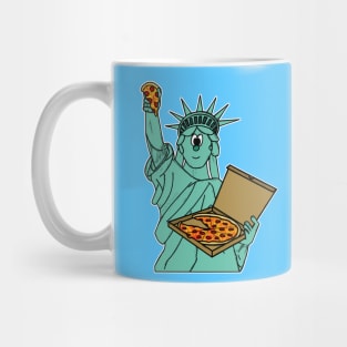 Statue Of Liberty Pizza Independence Day 4th July Mug